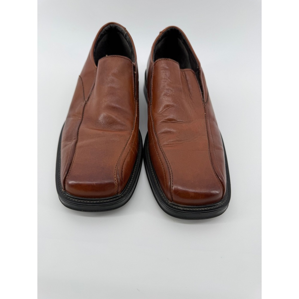 Venturini For Men Dorino Brown Leather Square Toe Loafers Made in Italy 9